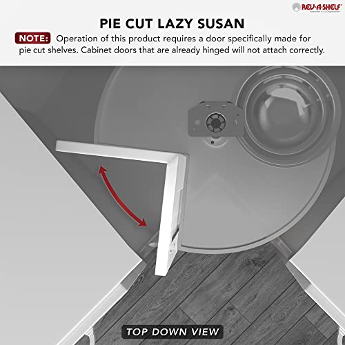 Image of Rev-A-Shelf 2 Tier Pie-Cut Plastic Lazy Susan for Corner Base Cabinets, 24 inch