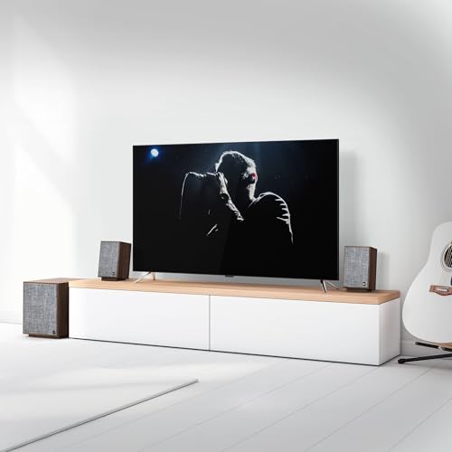 Image of Klipsch ProMedia Heritage 2.1 Multimedia Mid Century Modern Desktop Computer Speaker Monitors with 8 inch Subwoofer - Walnut