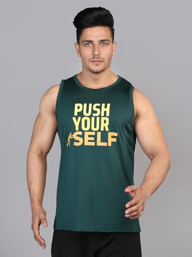 Image of CHKOKKO Men Gym Tank Regular Fit Tops Sports Sleeveless Vest