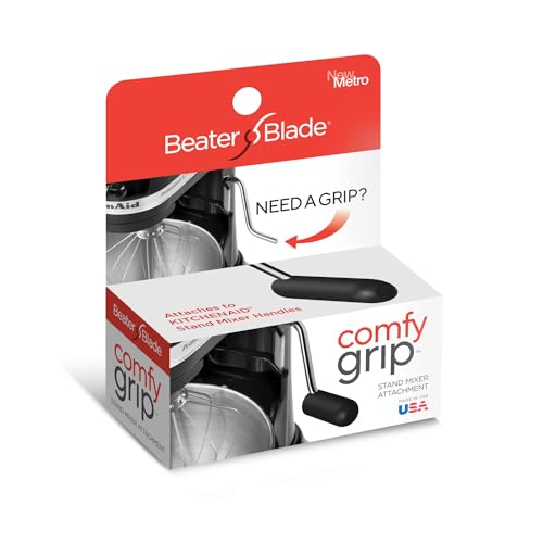 New Metro Design Comfy Grip, Compatible with KitchenAid Bowl-Lift Stand Mixers with Bare Metal Handle, Black