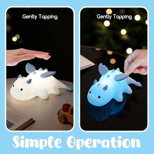 Image of LEDHOLYT Sweet Deer Kids Night Light - Silicone Nursery Lamp for Baby and Toddler, Animal Lamp for Boys and Girls, Squishy Bedroom Light, Cute Illumination for Kids Room