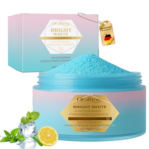 100g Polvo Blanqueador Dental Azul, Blanqueador Dental Profesional, polvo dental blanqueador, Fórmula Avanzada para Eliminar Manchas de Café/Té, Blanqueamiento Dental de Larga Duración