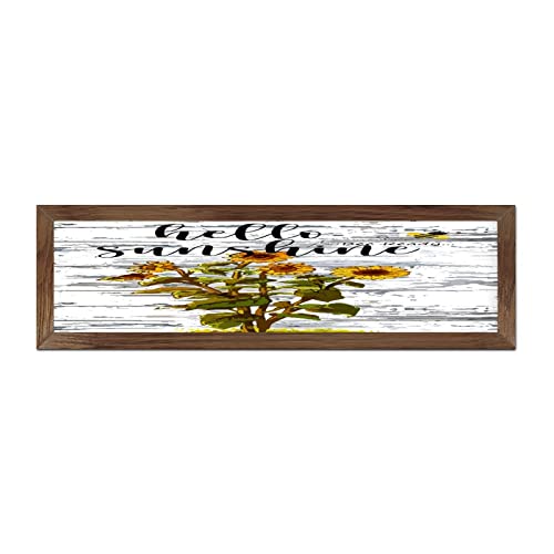 Plaque bois Hello Sunshine pour une atmosphère joyeuse et ensoleillée