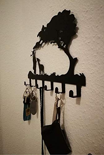 DeeAWai Appendiabiti da parete in metallo, con 6