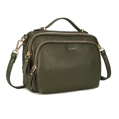 Gladdon Piccola Borsa a Tracolla Donna, Crossbody Bag con 3 Scomparti Capienti, Borsa Mano PU Pelle Sintetica, Borsetta Moda Borse Spalla con Tracolla Regolabile e Rimovibile…Verde