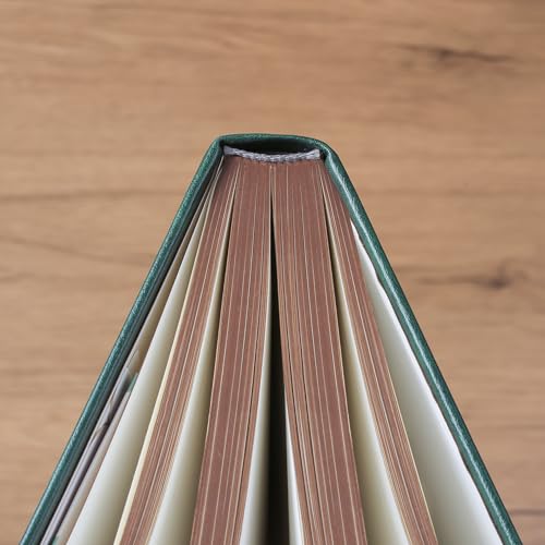 ZXHQ 360 Seiten dickes liniertes A5-Notizbuch mit Hardcover, Schreibjournal für Damen und Herren, feine Innentasche, Design „Tree of Life“, 100 g/m² Papier, Dunkelgrün