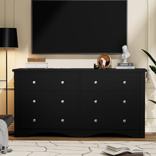 YESHOMY Black 6 Dresser for Bedroom - Image 5