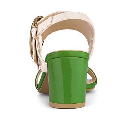 Allegra K Women's Slingback Block High Heel Sandals3