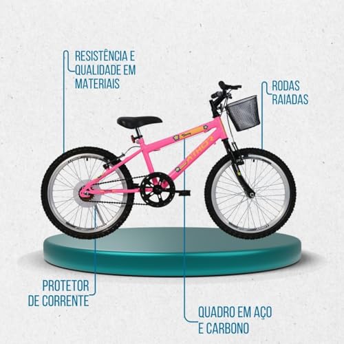 Bicicleta Athor Aro 20 Charmy Com Cesta S/Marcha