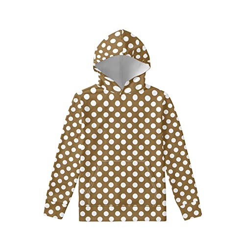 Polka Dot Kids Soft Pullover Hooded Sweatshirt Classic Casual Hoodie for Boys or Girls