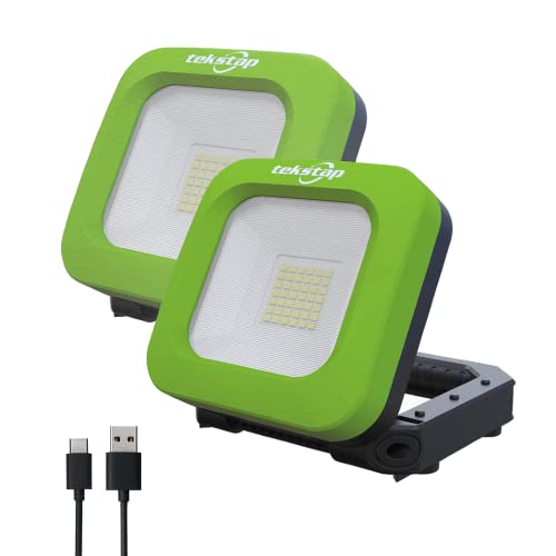 Tekstap LED Rechargeable Work Light, 1000LM Portable Magnetic Work Light with 3 Modes & 180°Rotatable, IP65 Waterproof Worklight for Outdoor, Car Repair, Emergency & Job Site Lighting