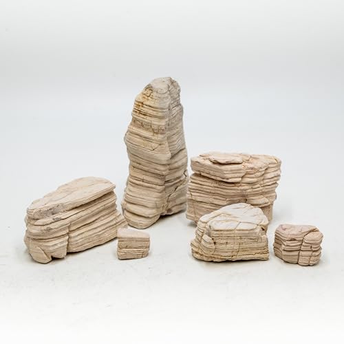 Image of Natural Rock Stones Aquarium Rocks for Fish Tank Decoration Aquarium Landscaping Models Reptile and Amphibian enclosures-40lb(12-14Pcs) 2-9inch
