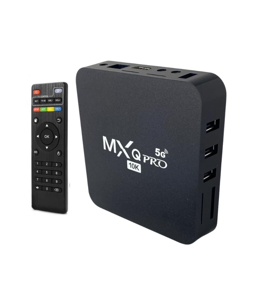 TV Smart Box Android 10.0 Mxq pro 8K WiFi 5G Media Player Quad Core 4GB Ram 32 gb Rom con Telecomando
