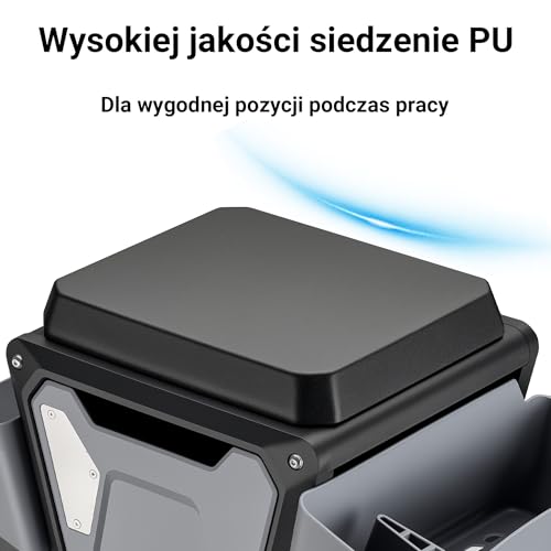 Wiltec Taboret warsztatowy do 120kg z dwoma pojemnikami i szufladą na narzędzia 53 x 38 x 38 cm do prac w warsztacie