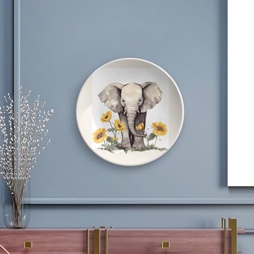 Plato decorativo de porcelana con soporte 7 pulgadas miniatura 5