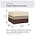 Vailge Rectangle Patio Ottoman Cover, Waterproof Outdoor Ottoman Cover with Padded Handles, Patio End Table Cover, Heavy Duty Patio Furniture Covers (Medium,Beige & Brown)