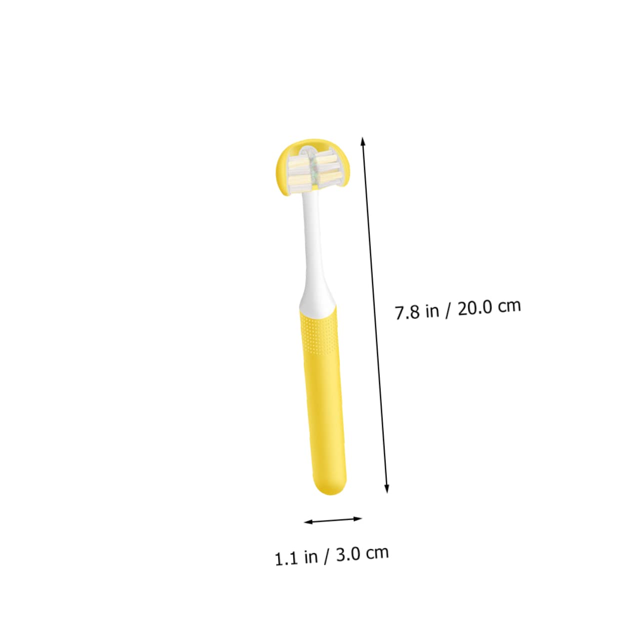 Spazzolino da Denti Manuale 3 Lati per Pulizia Orale Setole Morbide, Impugnatura Antiscivolo Ergonomica, Spazzolino per Adulti Uso Quotidiano e Cura della Bocca