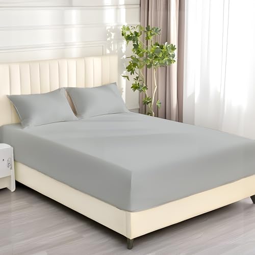 DANYDude 100% Egyptian Cotton Double Fitted Sheet With 400 T