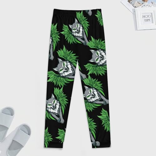 Wolf With Wing Men's Pajamas Pants Lightweight Sleep Lounge Pant Pjs Bottoms Casual Sleepwear4