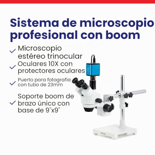Miniatura 7 de Amscope - Microscopio Trinocular Con Zoom Estéreo 7x-45x En Soporte De Un Solo Brazo - Sm-3t