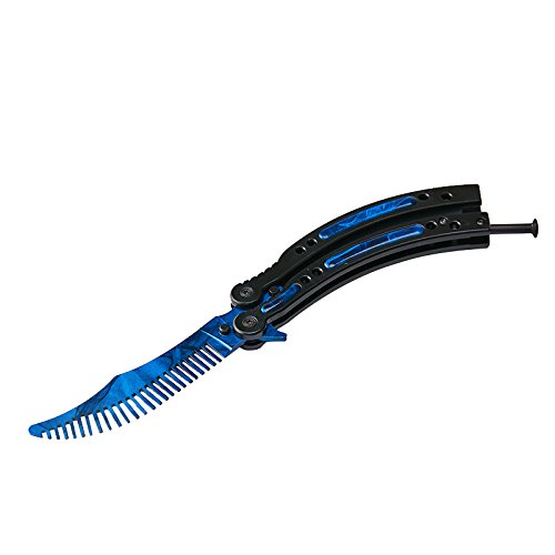 Nuevo CsGo Herramientas De Entrenamiento De Seguridad|El Entrenador De Acero Inoxidable|Ejercicios de Cuchillo(Azul Peine) Cover