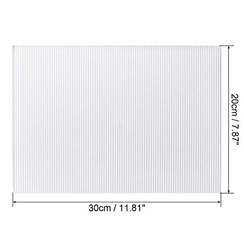 Image of uxcell 10pcs Corrugated Cardboard Paper Sheets,White,7.87-inch x 11.86-inch,for Craft and DIY Projects