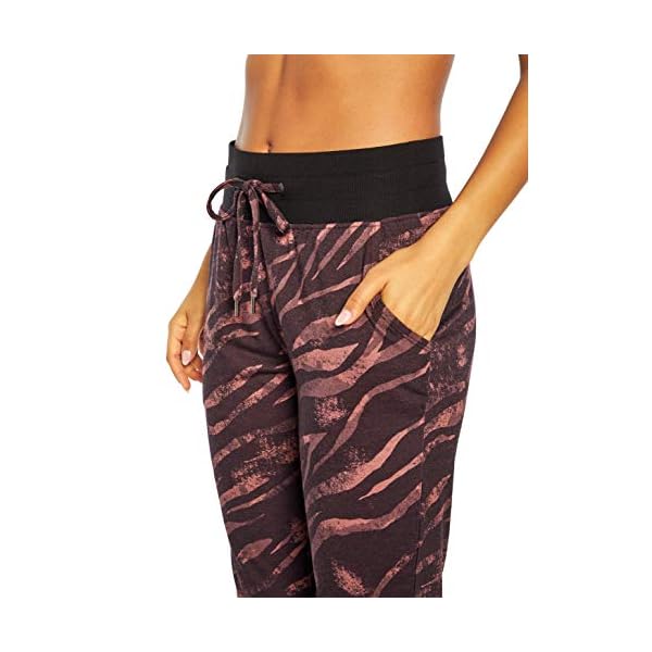Jessica-Simpson-Sportswear-Womens-Riley-Jogger-Sweatpant Jessica Simpson Sportswear Women's Riley Jogger Sweatpant, Black Mystic Zebra, X-Large