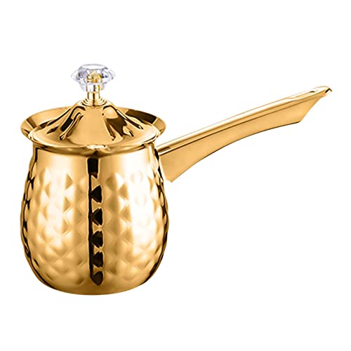 Caffettiera turca greca con manico lungo per regali di Natale, oro, 200 ml, 200 ml