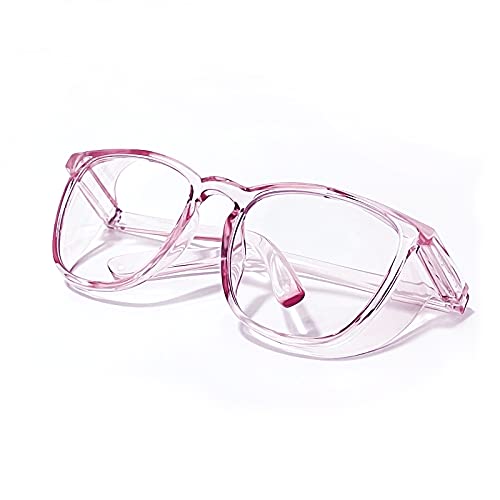 LeonDesigns Anti Fog Safety Glasses Blue Light UV Blocking Goggles for women men (Square R1)