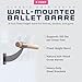 VITA Barre Wall-Mounted Single Ballet Barre, Classic WB15, 9 Ft Bar, Wood | Fixed Height, Made in USA, Home, Studio or Gym Exercise Equipment for Kids & Adults | Dance, Fitness, Pilates