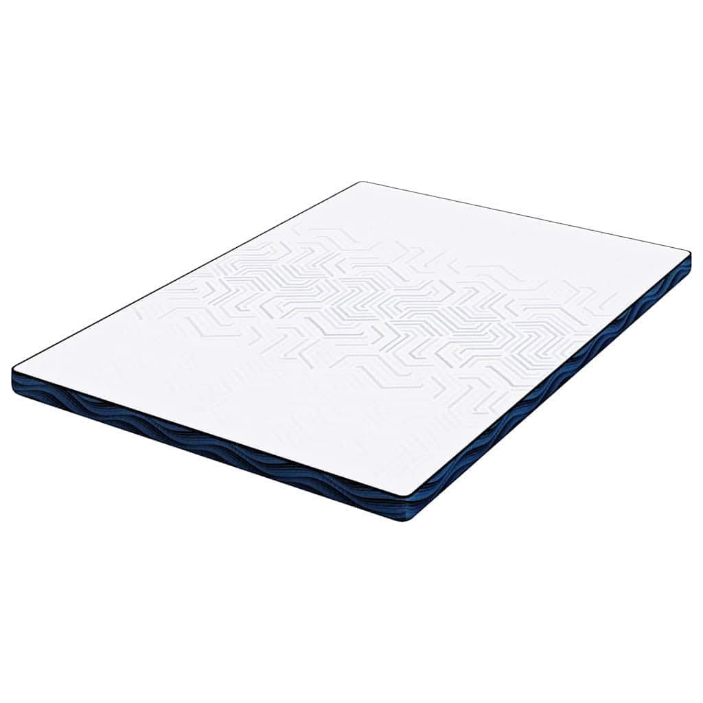 Cubrecolchón blanco 140 x 190 cm de espuma con memoria con funda Jacquard, sobrecolchón de espuma de poliuretano de alta densidad para comodidad y apoyo, ideal para dar vida a un viejo
