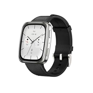 Amazfit Active 2 Smartwatch 1,75" AMOLED-Display, Offline-Karten mit GPS, 10 Tage Akku, 160+ Sportmodi, Wasserfest, Herzfrequenz & Schlaftracker für Android & iPhone, Schwarzes Lederarmband