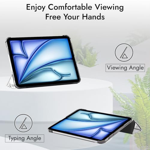 Image of Robustrion Cover for iPad Air 11 inch Cover M4 / M3 / M2 / Air 4th 5th Gen Generation with Translucent Back for iPad Air 11 inch M4 M3 M2 /Air 4 5 10.9 inch - Eiffel