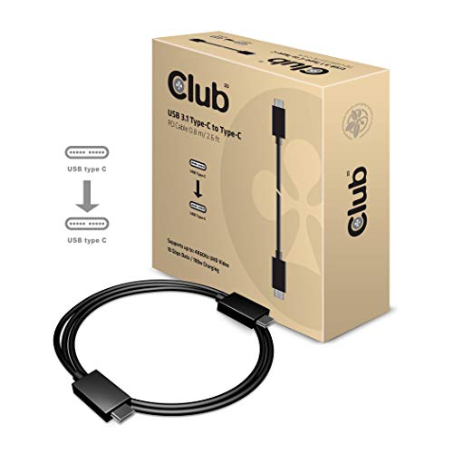 Club 3D USB 3.1 Typ C an Typ C, 1m - Schwarz