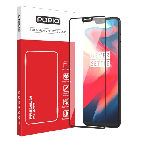 Image of POPIO Military-Grade Gorilla Tempered Glass For OnePlus 6 | 9H Hardness, Edge-to-Edge, Bubble-Free