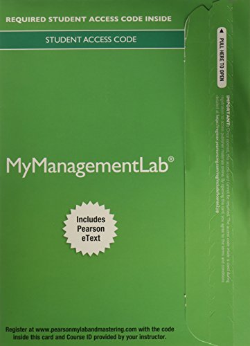 Mylab Management with Pearson Etext -- Access C... 0134240693 Book Cover