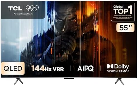 Smart TV TCL 55 Polegadas QLED 4K P8K WiFi Bluetooth Google TV 14...