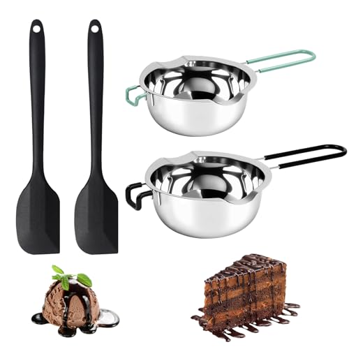 ZEPPHI Lot de 2 bols à fondre au bain-marie - 480 ml...