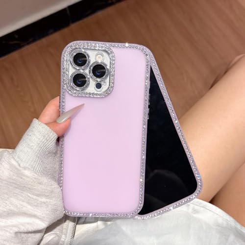 Coque rigide iPhone 13 en acrylique anti-choc et strass brillants pour eviter les rayures