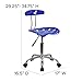 Flash Furniture Vibrant Nautical Blue and Chrome Swivel Task Office Chair with Tractor Seat