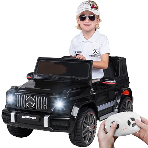 Actionbikes Motors Kinder Elektroauto Mercedes AMG G63 | 2,4 Ghz Fernbedienung - Lizenziert - Kinderauto elektrisch - Elektrofahrzeuge - Spielzeugauto - Elektro Auto für Kinder ab 3 Jahre (Schwarz)