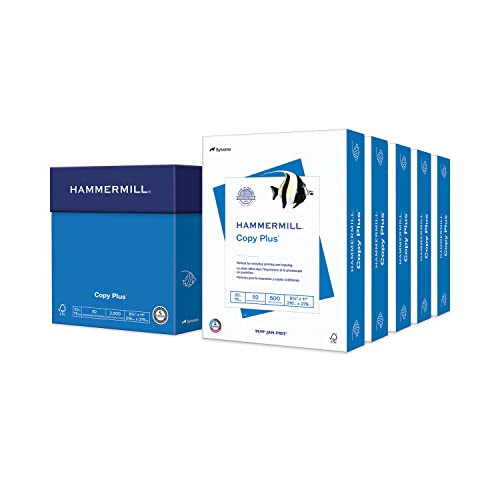 Hammermill Printer Paper, 20 lb Copy Plus, 8.5 x 11-5 Ream (2,500...