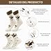 Imagen de 4 Pares Calcetines de perro salchicha Calcetines Teckel Mujer Hombre 36-42 Algodón con Diseño Perro Salchicha y 2 Llaveros Perros Set Regalo para los amantes de los perros los amigos y los padres