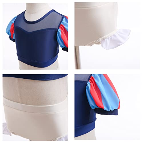 Image of Princess Two-Piece Tankini Swimsuit for Girls Bathing Suits Ruffles Swimwear Surf Beach Summer Swimming Bikini Set