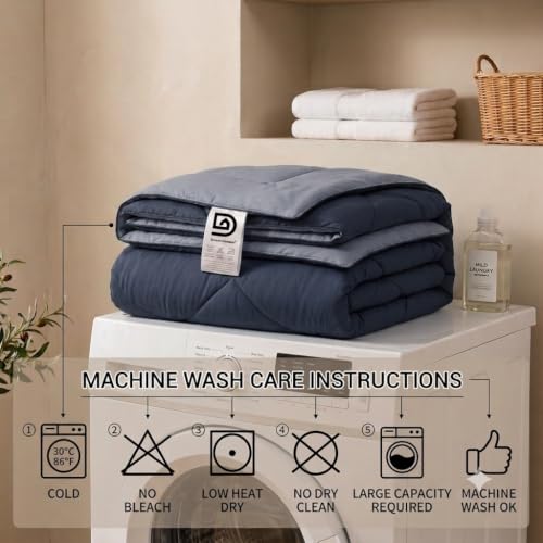 Image of 220 GSM Comforter Single Bed | Microfibre Reversible AC Blanket Duvet Quilt Single Bed for Summer | Comfortable and Super Soft (Black & Grey)