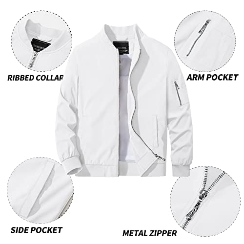 Tacvasen Bomber Jackets For Women Lightweight Zip Up Windproof Jackets Windbreaker Jacket With Pockets Casual Spring Casual Jackets #TOP4