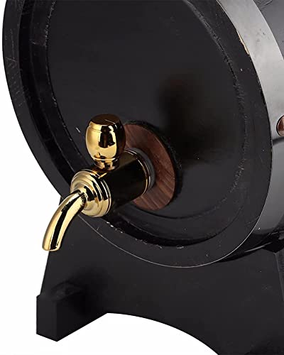 Hao Rizi-wijn maken vaten Houten vat Vintage Gestreepte Brandy Whisky Barrel Oak Wine Ton Container met kraan Wijnaccessoires - Image 6