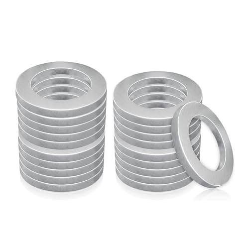 Image of Oil Drain Plug Gasket, 94109-14000 M14 Crush Washer, Oil Pan Sealing Gasket Replacement, Compatible with Honda (Silver #20 PCS)