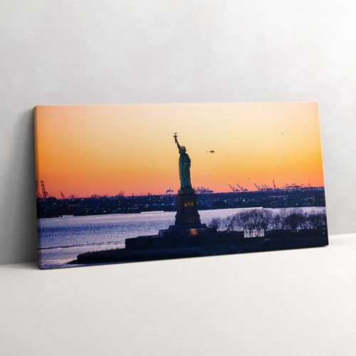 Murale d'art Statue de la Liberté tableau photo sur toile New York 120x60cm