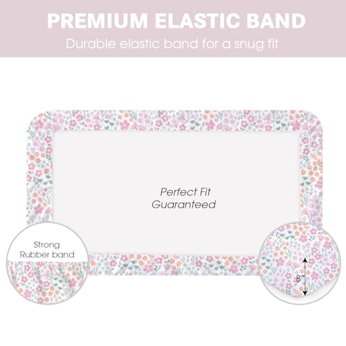 Image of Little Grape Land 4PK Crib Sheets for Girls,Soft Microfiber Mattress Cover | Standard Size 28x52'' Crib Mattress, Super Soft & Breathable,Perfect Fit,Charming Design,Floral /Blossom /Dots /Blush Pink